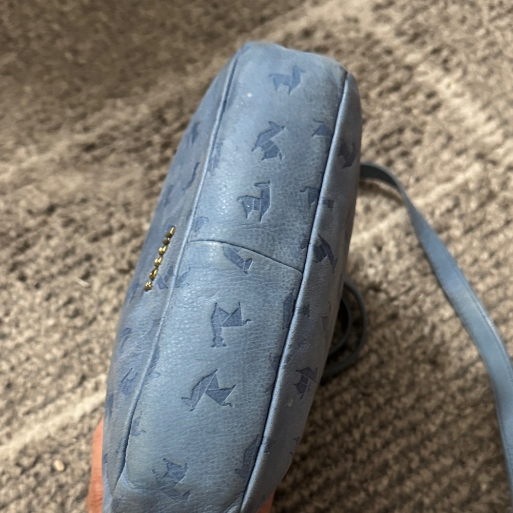 Fossil Oragami Tissue Llama Blue Crossbody Bag - Picture 10 of 13